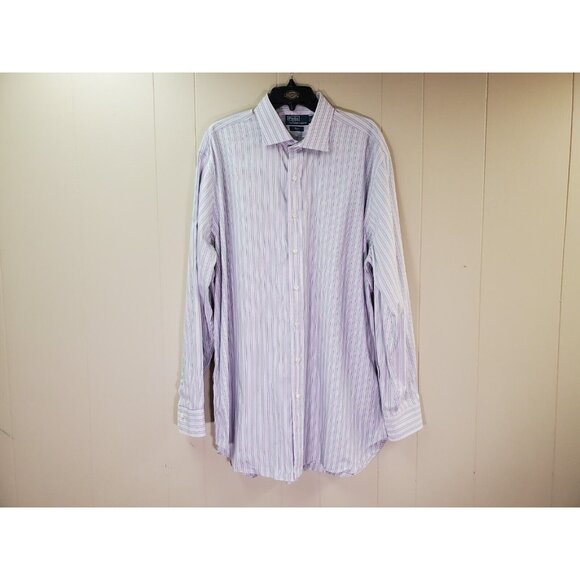 Polo Ralph Lauren Mens 18 36/37 Tall Regent Fit Striped Long Sleeve Button Shirt - Picture 3 of 6